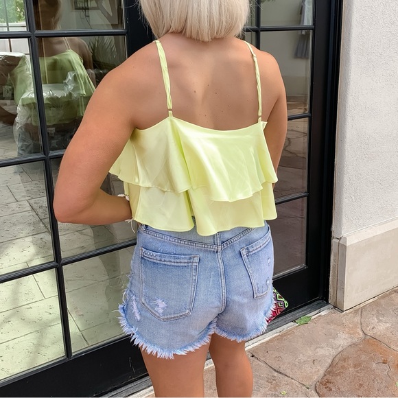 Neon Green Tiered Cami - Picture 2 of 5